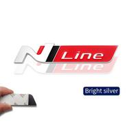 3D metalo N LINE grotelių emblema galinio bagažinės kėbulo ženklelio lipdukas