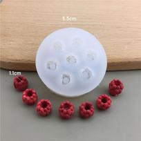 3D mėlynių aviečių žvakių formų modeliavimo vaisius fondantas silikoninis pelėsis pasidaryk pats šokoladinis sausainis kepimo formos pyrago dekoravimo įrankis S-Raspberry white
