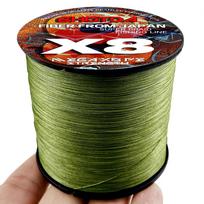 500M 8 sruogų pintas meškerės valas, daugiagijinis PE viela X8, itin tvirta 18 22 31 39 43 52 61 78 LB 78lb armijos žalia spalva