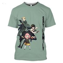 Anime SPY×FAMILY 3D Print Marškinėliai Gatvės drabužiai Vyrai Moteriški madingi marškinėliai su iškirpte, dideli marškinėliai Harajuku Vaikiški marškinėliai Viršutiniai drabužiai S gray