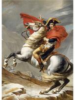 Napoleono Bonaparto portretas kertantis Alpes Napoleono I karūnavimas Tapyba drobės plakato spaudinys svetainės namų dekoravimui 40x50cm No Frame