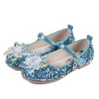 Elsa Princess sandalai mergaitėms Blizgantys plokščiapadžiai batai kūdikiams, krištoliniai snaigė Elza Batai Helovino šokių vakarėliui Aksesuarai 26 gray