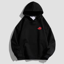 2023 Japonijos Anime Akatsuki Debesų Simboliai Vyriški Džemperiai su Gobtuvu Streetwear Džemperis Vyrams Moterims Oversized Džemperis Puloveris su Gobtuvu S black