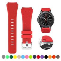 20 mm 22 mm apyrankė, skirta Samsung Galaxy Watch 3 4 5 6 46 mm 42 mm Gear S3/ Sport Active 2 silikoninė apyrankė, skirta Huawei GT 4 3 2/2e dirželiui 20mm raudona