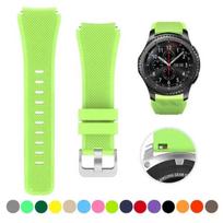 20 mm 22 mm apyrankė, skirta Samsung Galaxy Watch 3 4 5 6 46 mm 42 mm Gear S3/ Sport Active 2 silikoninė apyrankė, skirta Huawei GT 4 3 2/2e dirželiui 22mm šviesiai žalios spalvos
