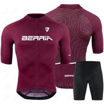 BERRIA Vyrų dviračių marškinėlių rinkinys 2024 m. Vasaros dviračių drabužiai Trumpomis rankovėmis Kalnų dviračių drabužiai Maillot Ciclismo Hombre XXXXL brown