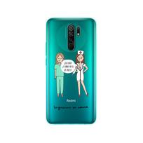 Silicon Case For xiaomi redmi 10 9A 9 9c 9T Note 10 pro 4G 5G 9T 10s Back Phone Cover Bumper Cartoon Medicine Nurse Transparent redmi 10 blue