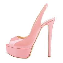 Nauji moteriški aukštakulniai, stiletto, 14 cm platforma, super aukšti kulnai, seksualūs sandalai atviru priekiu, gladiatoriai, vakarėliui, suknelei, moteriški batai, didelis dydis 44 39 rožinė