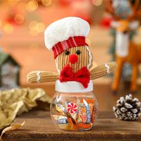 Christmas Gingerbread Man Small Candy Jar Candy Box Christmas Children's Gift Decorations hat balta