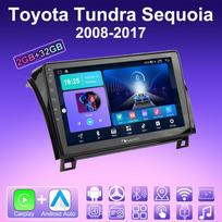 2 DIN Android Carplay Automobilinis Radijas Toyota Tundra Sequoia 2008-2017 Multimedijos Grotuvas Pagrindinis Įrenginys Stereo GPS Navigacija BT WIFI 2+32GB 2+32GB