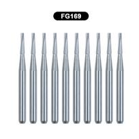 10 vnt. / dėžutė WellCK FG dantų karbido kapai, sk. 1,6 mm, skirti didelės spartos volframo plieno kapoms FG330 FG556 FG245 FG34 gray