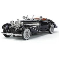 1/24 Mercedes-Benz 500K Klasikinio automobilio lydinio modelis Žaislinis automobilis Lydiniai Metalinis liejinys Garsas ir šviesa Automobilinis žaislas vaikams Transporto priemonė juoda