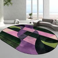 Moderni Abstrakcija Ovalus Kilimas Didelis Svetainės Dekoravimas Sofos Kilimai Komfortas Neslystantis Miegamojo Grindų Kilimėlis Skalbiamas Poilsio Kilimas 80x120cm 31.5x47.2in gray
