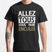 Plus Size S-3XL ALLER TOUS VOUS FAIRE ENCULER Printed T-shirt Men's Tops Fashion Clothes Tees XXXL juoda