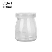 1 vnt. Aukštai temperatūrai atsparus stiklinis butelis jogurto indelis Vestuvių gėrybių kūdikių maisto desertas Style 1 - 100ml white