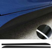 2 vnt. šoninių slenksčių juostų kėbulo lipdukai juodi / juodo anglies pluošto automobilio lipdukai BMW E90 E92 E93 F20 F21 F30 F31 F32 F33 F34 anglies pluošto juodos spalvos
