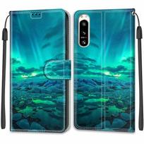Prabangus dažytos odos dėklas SONY Xperia 1 III/Xperia 1 IV, piniginės stiliaus apsauginis dėklas SONY Xperia 10 III/Xperia 10 IV/Xperia 5 IV SONY Xperia 10 III