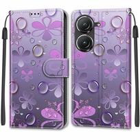 Prabangus dažytos odos dėklas-piniginė knygos stiliaus apsauginis viršelis Asus ZenFone 9/Asus ZenFone 8 ZS590KS 5G Asus Zenfone 9 gray