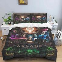 Animacinis filmas Jinx Arcane: League of Legends patalynės komplektas Karališkas Twin Dvigulis Berniukams 3 dalių Mikropluošto arba Poliesterio antklodės užvalkalų komplektas EU single(135x200cm) gray