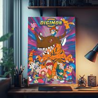 Anime Skaitmeninis Monstras Digimon Geros Kokybės Spaudiniai ir Plakatai Vandeniui Atsparus Popierius Lipdukas Kavinės Baro Plakatai Sienų Lipdukai 50cm×70cm NoFrame