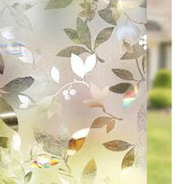 3D vaivorykštės langų plėvelė privatumui, vitražinė vinilinė lipni plėvelė, statinio prisilietimo, šilumos izoliacijos langų lipdukas namams 30x100 cm