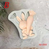 Easter Rabbit Fondant 2024 Silicone Mold Carrot Cake Decorating Tools Chocolate Cookies Baking Mould Egg DIY Epoxy Mold 2