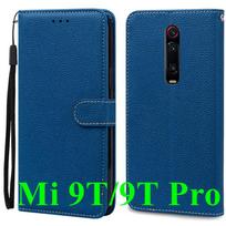 „Xiaomi Mi 9T“ dėklas, skirtas „Mi 9T Pro“ dėklui, prabangus odinis piniginės formos atverčiamas dėklas, skirtas „Xiaomi Mi 9T“, „Mi9t“ dangtelis, „Coque Fundas“ skirtas „Redmi 9T“ dėklui. blue
