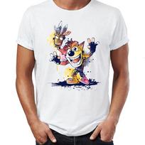 Aquarelinis Crash Bandicoot Juokingas Vaikystės Prisiminimas Nostalgija Meno Kūrinys Piešinys Spausdinti Marškinėliai Vyrams Grafiniai Marškinėliai M brown