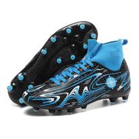 Soccer Shoes for Kids Youth Long Spike Broken Spike Sports Sneakers for Students Low Top Training Soccer Shoes 40 mėlyna