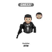 Fantastiškas ketvertas Žmogus-fakelas Kaladėlės Pasidaryk pats Žaislai Dovanos Daredevil Punisher Miniatiūrinės figūrėlės Konstruktoriai Mini Veiksmo Figūrėlės Vaikams black