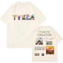 Madingi reperio Tyler The Creator muzikos albumo grafiniai marškinėliai vyrams moterims mada hip hopo spauda medvilniniai marškinėliai drabužiai 4XL white