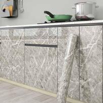 Sustorinta Vandeniui atspari Aliejui atspari Lipni Marmuro Vinilo Plėvelė Virtuvės Spintelės Durų Dekoratyvinis Dangtis Baldų Renovavimo Lipdukas 60cm*3m