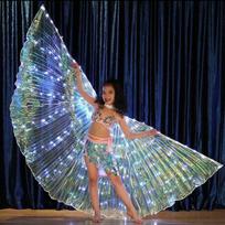 Ištraukiami LED šviečiantys drugelio sparnai kostiumas Helovinui, Cosplay ir pasirodymams - Yra suaugusių ir vaikų dydžiai blue