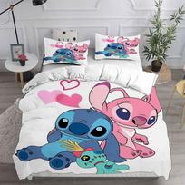 Lilo&Stitch Patalynės Komplektai Animacinis Antklodė Antklodė Lovos Užvalkalas Antklodės Užvalkalas Pagalvės Užvalkalas 2-3 Dalių Komplektai Vaikams Suaugusiems Miegamojo Dekoras EU Single 135x200cm white