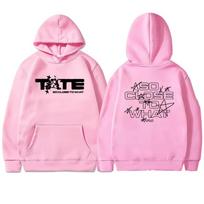 2025 Tate McRae So Close To What Album Sweatshirt Autumn Winter Fleece Men Women Long sleeve Hoodie Double Sided Printed Unisex XL pink