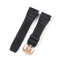 Silikoninė laikrodžio apyrankė Richard Mille vyriškam, paaukštinta, atspari vandeniui, prakaitui, burnos gumos laikrodžio apyrankės priedai 25 mm apyrankė 25mm&No tools white