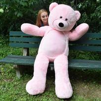 Didelė apkabinanti meškiuko lėlė Pliušinis žaislas Didelis meškinas Teddy meškiukas Lėlė Mergaitė Lėlytė Mergina Valentino dienos dovana 90cm（2kg） rožinė