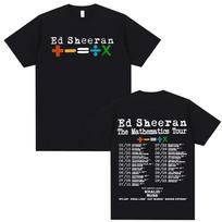 Ed Sheeran Matematikos Turas 2025 Grafinis Marškinėlis Vyriškas Moteriškas Harajuku Retro 90-ųjų Hip Hop Mada Marškinėlis Laisvalaikio Per dydį Marškinėlis S gray