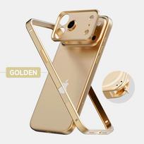 Dėklas iPhone 17 Pro Max 15 16 14 13 Air Slip Metalinis Sagtis Kraštelis Objektyvo Apsauga Šilumos Išsklaidymas Telefono Bamperiai Dangtelis iPhone 16 Pro auksas
