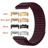 Nailoninė kilpinė apyrankė, suderinama su Fitbit Charge6 Charge5, kvėpuojanti sportinė laikrodžio apyrankė, tinkama Fitbit Charge 6 5 moterims ir vyrams Connector-Sliver&Charge 5 6