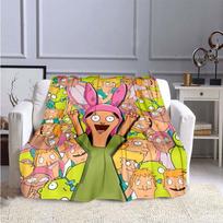 Bob's Burgers pledas Animacinių filmų spaudiniai Pledai Namams Biurui Sofai Kelionėms Šiltas Atsitiktinis Studentų Pledai Flanelinis pledas 75x90cm