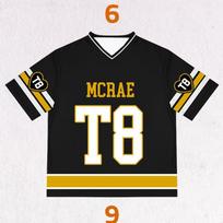 2026 New Tate Mcrae T8 Football Jersey Women's Y2k Fashion Casual Sweatshirt Concert Comfortable And Versatile Hot Girl Top S black