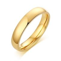 Paprasti 2/4/6/8mm nerūdijančio plieno vestuviniai žiedai auksiniai lygūs moterims vyrams porai žiedas papuošalai 5&Not Engraved beige