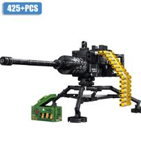 Karinis MOC M2 kulkosvaidis Snaiperinis šautuvas K98 MP5 AK47 M4A1 Gatlingo pabūklas Statybiniai blokeliai DIY UZI Ginklo kaladėlės Žaislai Vaikams Dovanos