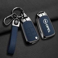 Metalinė Odinė Automobilio Raktų Dėklas Dangtelis Korpusas Opel OPC Vauxhall Astra Corsa Insignia Mokka Encore Vectra Zafira Meriva Priedams black