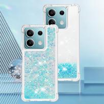Blizgantis skystas smėlio laikrodžio dėklas telefonui Xiaomi 14T 13T 5G, Redmi Note 13 Pro 4G, Poco X6 M6 C65, apsaugantis nuo kritimo, mielas, skaidrus dangtelis For Poco X6 Pro