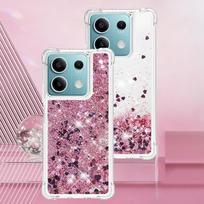 Blizgantis skystas smėlio laikrodžio dėklas telefonui Xiaomi 14T 13T 5G, Redmi Note 13 Pro 4G, Poco X6 M6 C65, apsaugantis nuo kritimo, mielas, skaidrus dangtelis For Redmi Note 13 5G gray