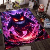 Pokemon Gengar Kilimas Naujas Leidimas! Neslystanti, garso izoliacinė, kilimas svetainei, miegamajam, šalia lovos ir biuro zonoms, patvari kilimėlis 50cmx80cm purple