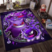 Pokemon Gengar Kilimas Naujas Leidimas! Neslystanti, garso izoliacinė, kilimas svetainei, miegamajam, šalia lovos ir biuro zonoms, patvari kilimėlis 80cm x 120cm