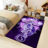 Pokemon-Mewtwo Animacinis Anime Raštas Kilimai Miegamojo Žaidimų Kilimėliai Miegamojo Dekoras Kilimas Svetainės Kilimas Ropojimo Kilimėlis Šventinė Dovana Kilimas 40cm x 60cm brown
